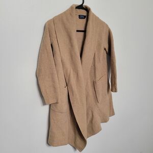 Polo Ralph Lauren Womens Cardigan Medium Beige Wool Fall Luxury Office